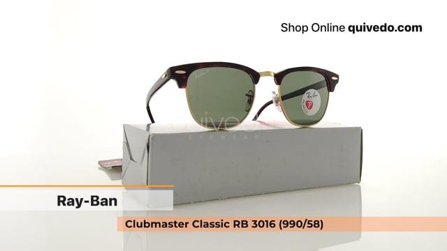 Ray-Ban Clubmaster Classic RB 3016 (990/58) Sunglasses Unisex | Shop Online  | Free Shipping