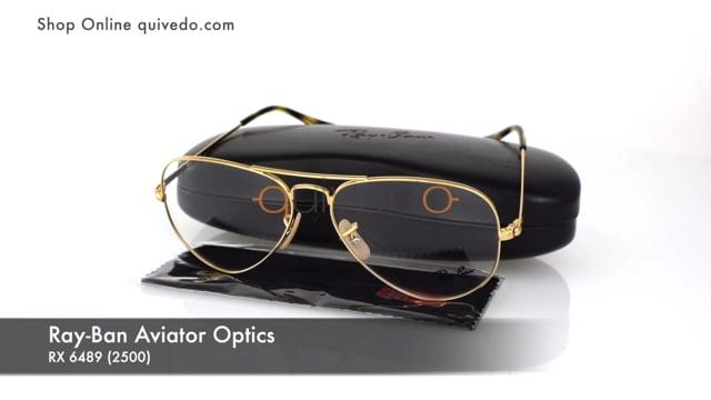 Gafas graduadas RAY-BAN RX 6489 2500 Aviator Optics 58/14 Unisex